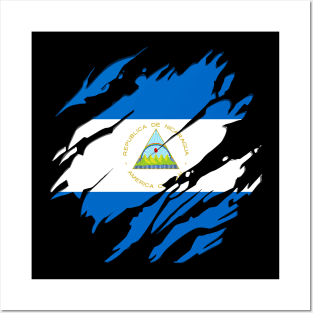 Proud Nicaragua Flag, Nicaragua gift heritage, Nicaraguan girl Boy Friend Nicaraguaense Posters and Art